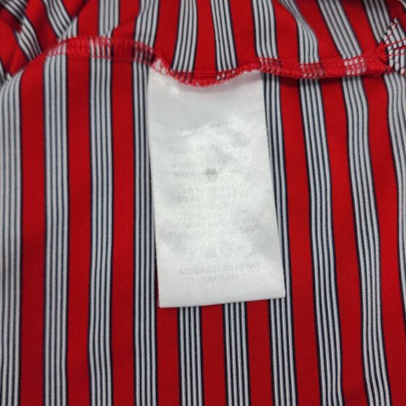 FootJoy FJ Polo Men's M Red Striped Shirt Golf Lightweight Stretch Logo SZ M - Picture 6 of 7